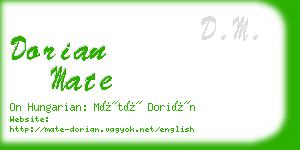 dorian mate business card